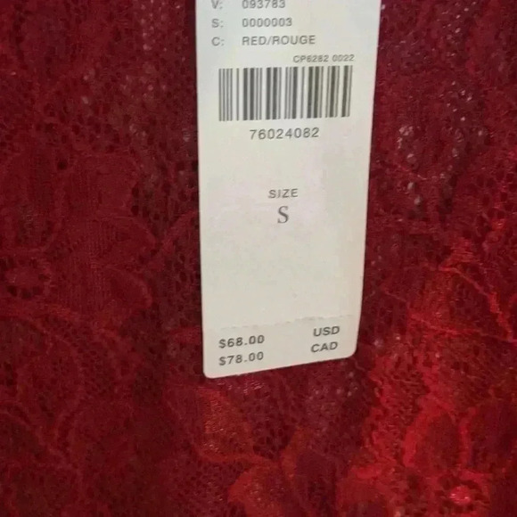 NWT Women's Anthropologie red lace top size small - Picture 4 of 5